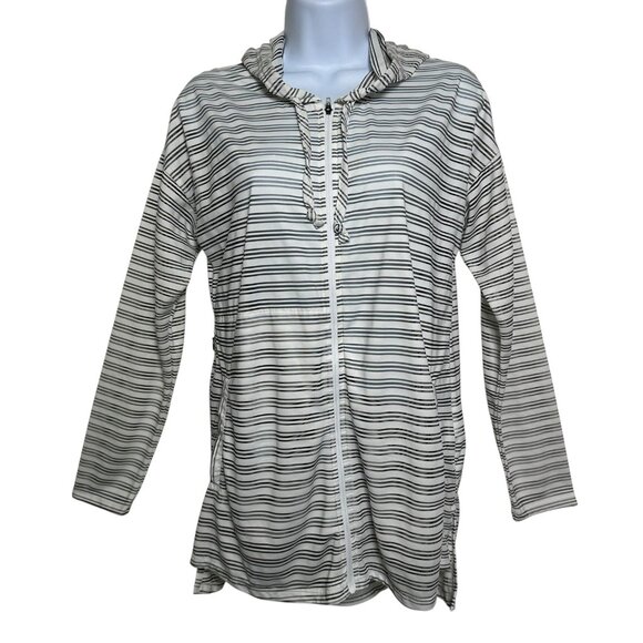EXOFFICIO Women's XS BugsAway Lumen Insect Shield Full-Zip Hoodie Mesh Pockets - Picture 1 of 12